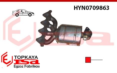 Hyundai Accent Era 1.4 / 1.6İ Katalitik Konvertör Metal Euro 4 2006 > …