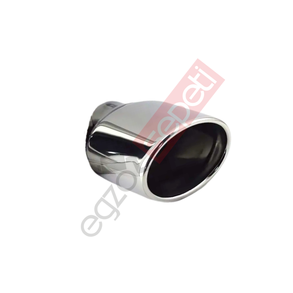 Krom Egzoz Ucu Sağ Taraf 304 Kalite Oval Çap Ölçüsü 100x115mm