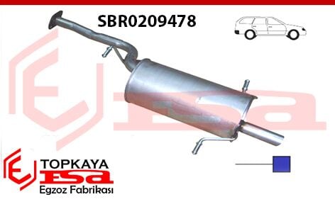 Subaru Forester 2.0 Arka Susturucu Borulu 1995 > 2000