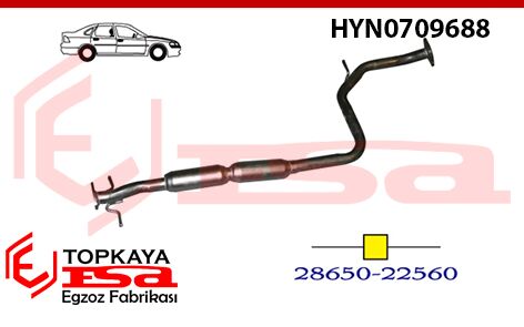 Hyundai Accent 1.5 Krb Orta Susturucu Borulu Çift 1994 > 1996