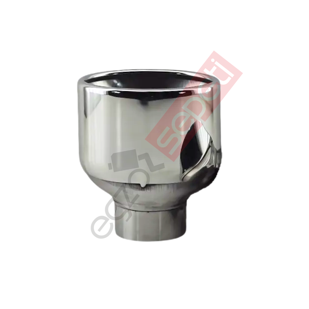 Krom Egzoz Ucu Sol Taraf  304 Kalite Oval Çap Ölçüsü 60x100mm