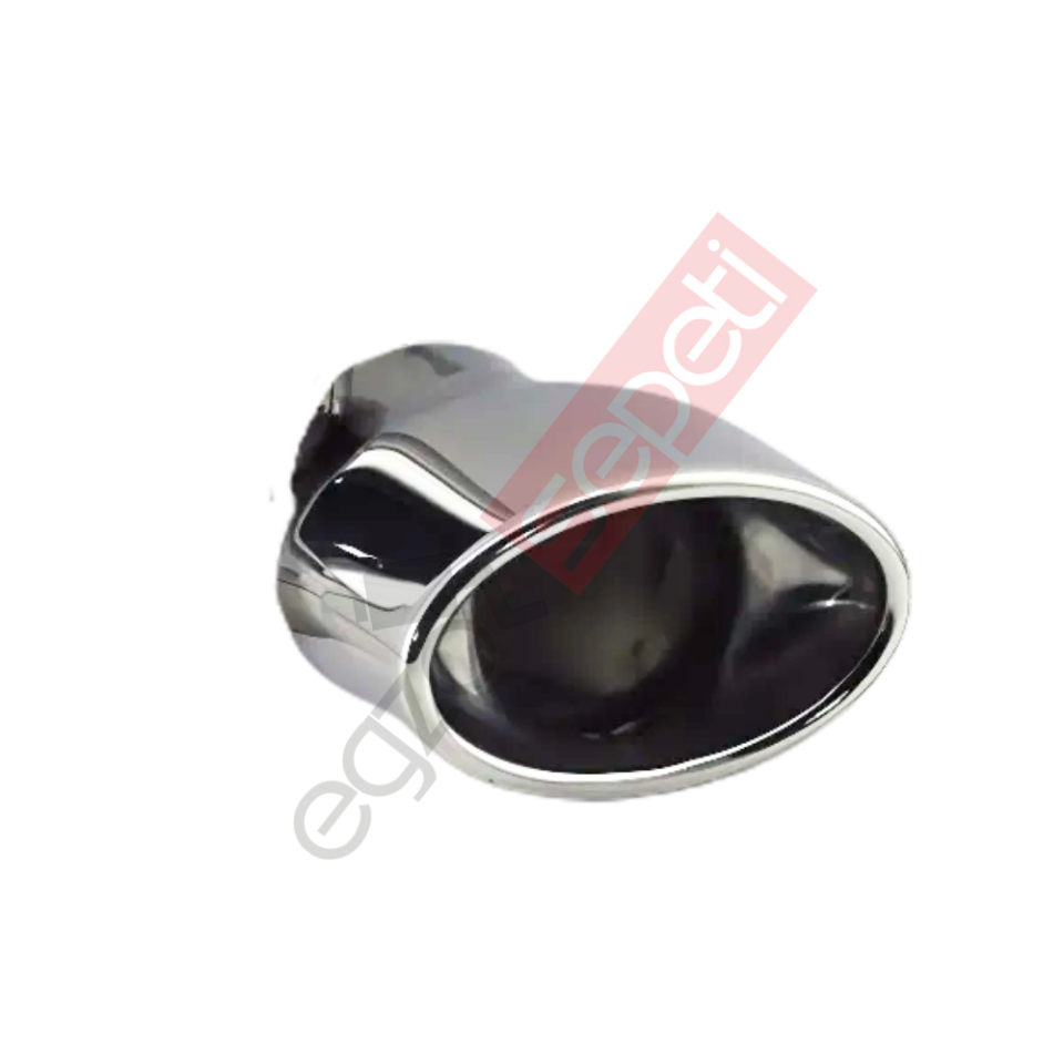 Krom Egzoz Ucu Sol Taraf  304 Kalite Oval Çap Ölçüsü 60x100mm