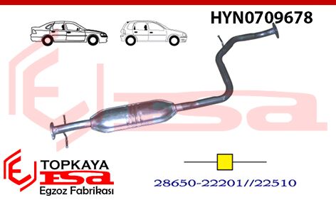 Hyundai Accent 1.3 Orta Susturucu Borulu Baskılı 1999 >..