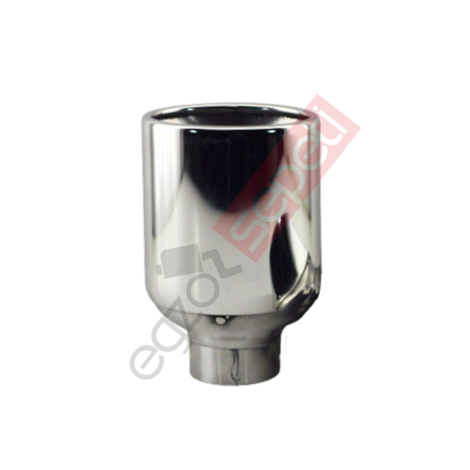 Krom Egzoz Ucu Sol Taraf 304 Kalite Oval Çap Ölçüsü 60x100mm