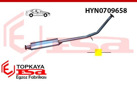 Hyundai Accent Era 1.4İ / 1.6İ 16V Orta Susturucu Borulu 2006 > 2012