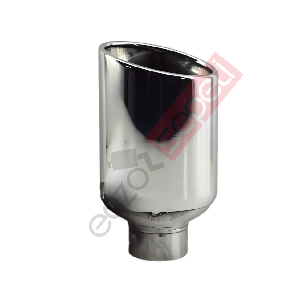 Krom Egzoz Ucu Sağ Taraf 304 Kalite Oval Çap Ölçüsü 60x100mm