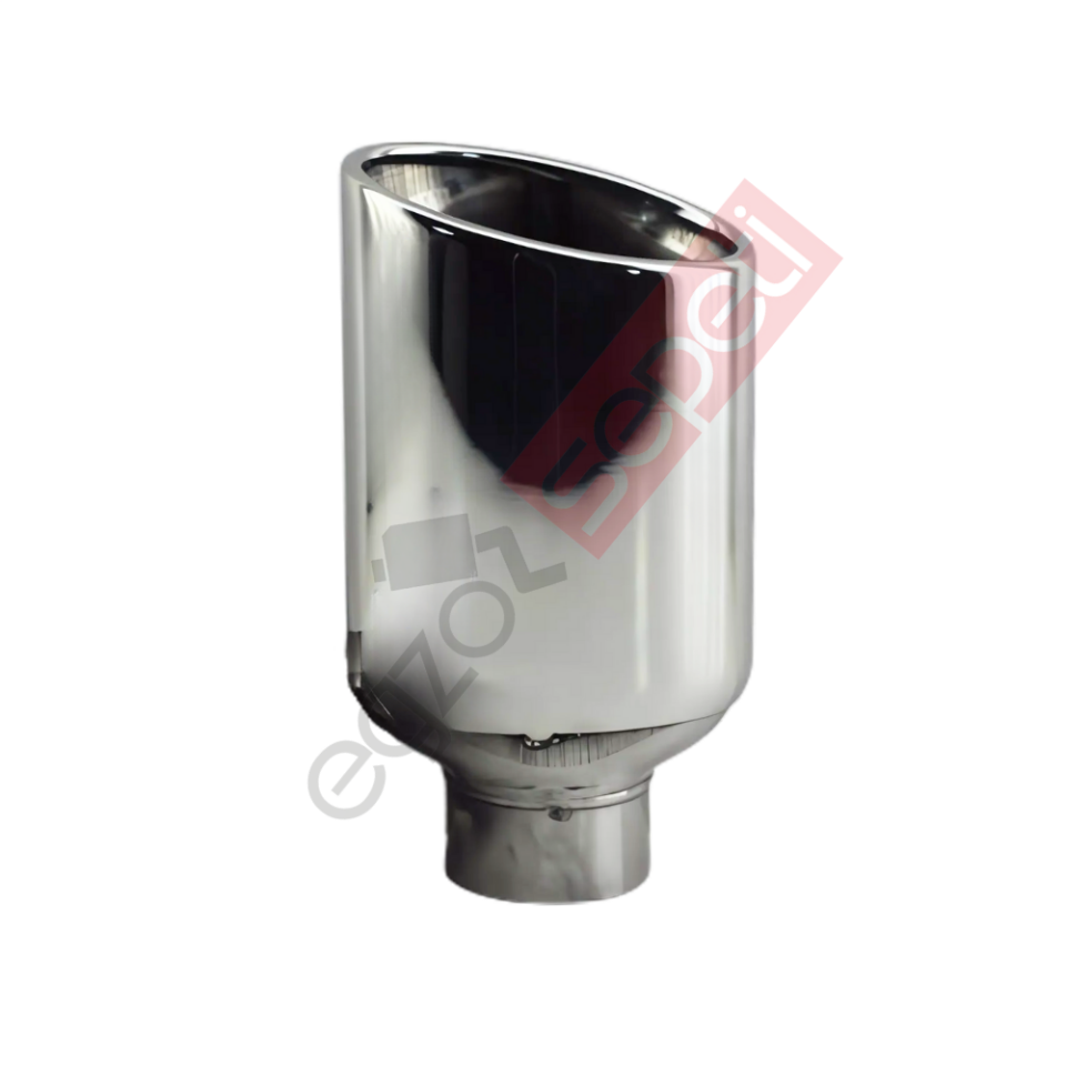 Krom Egzoz Ucu Sağ Taraf 304 Kalite Oval Çap Ölçüsü 60x100mm