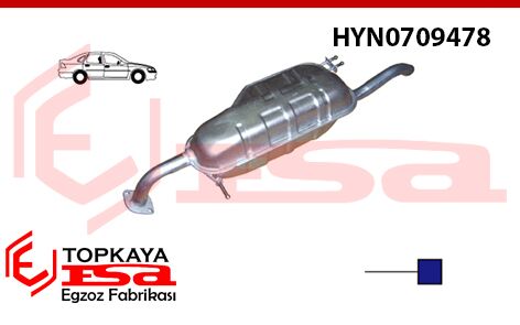 Hyundai Accent Era 1.4İ/1.6İ 16V Arka Susturucu Borulu 2006 >..