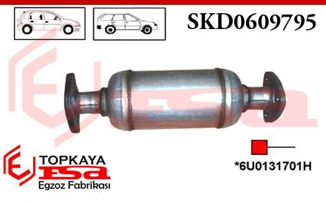 Skoda Favorit 1.3 Katalitik Konverter Euro 3 1992 > 1998