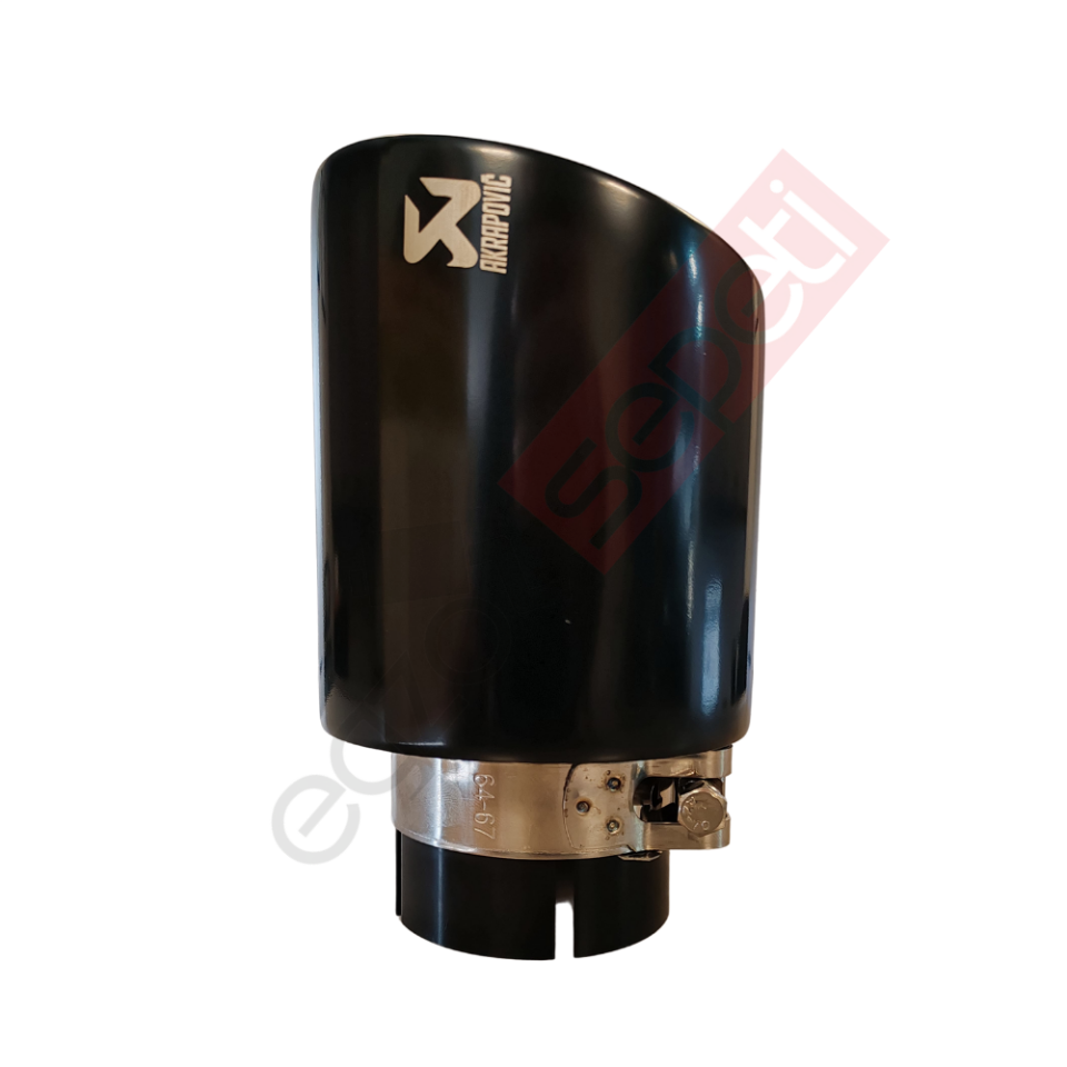 Akrapoviç Krom Egzoz Ucu 100 MM Parlak Siyah İthal Ürün