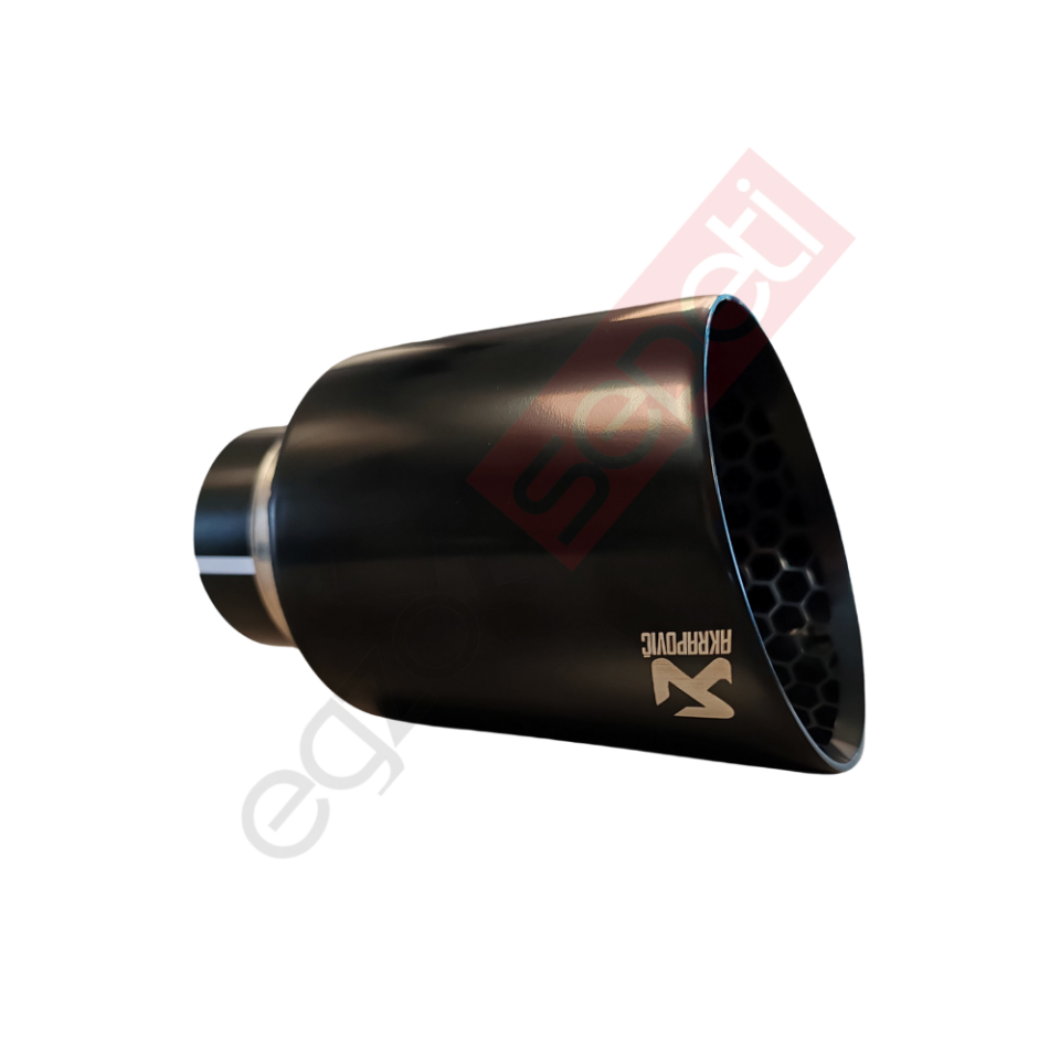 Akrapoviç Krom Egzoz Ucu 100 MM Parlak Siyah İthal Ürün
