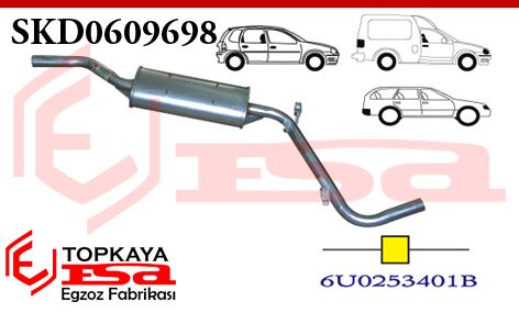 Skoda Felcia Orta Susturucu Borulu 1.6İ Hb / Sw 1994 > ...