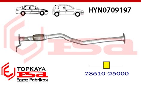 Hyundai ACCent 1.3/1.5İ 12V Ara Borulu Spiralli 1999 >..