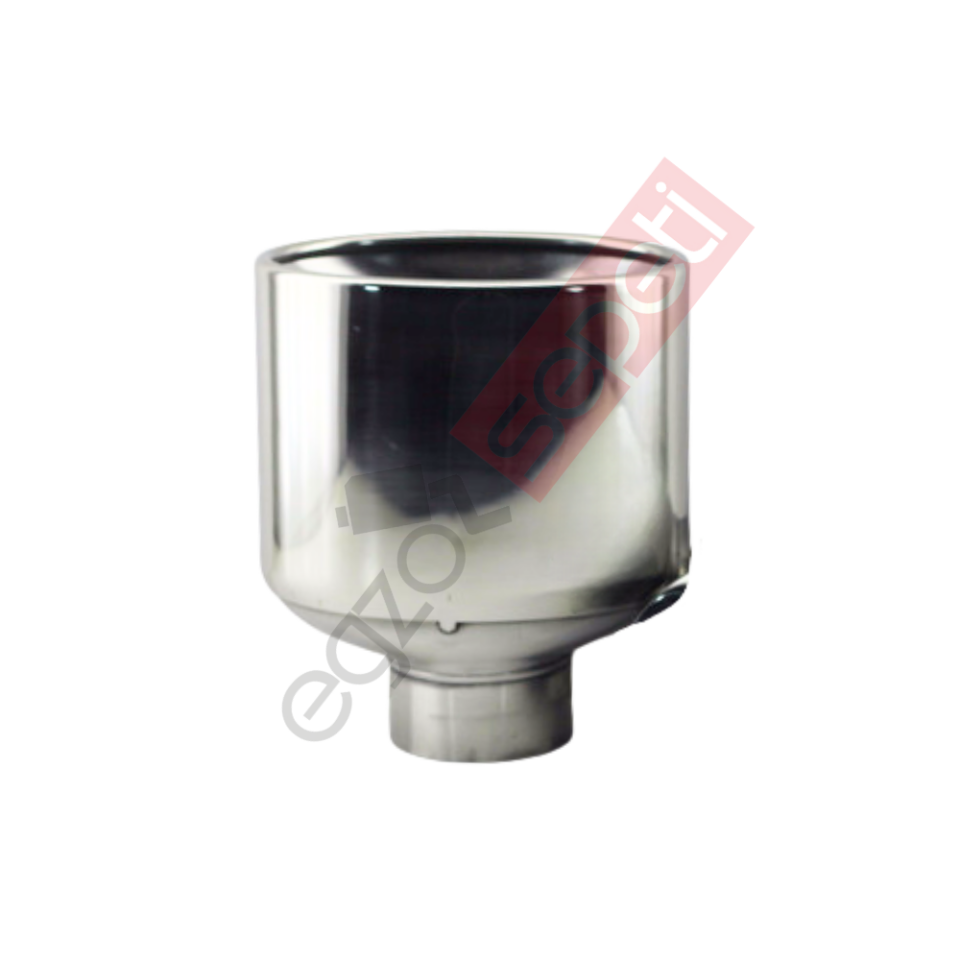 Krom Egzoz Ucu Sol Taraf 304 Kalite Oval Çap Ölçüsü 80x140mm