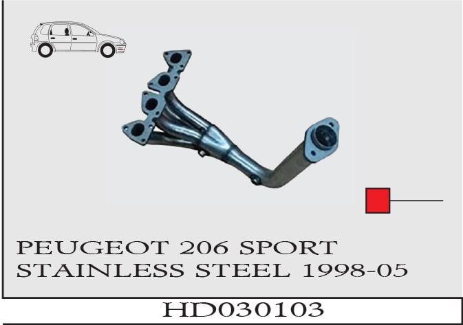 Peugeot 206 Sport Headers 1998>2005