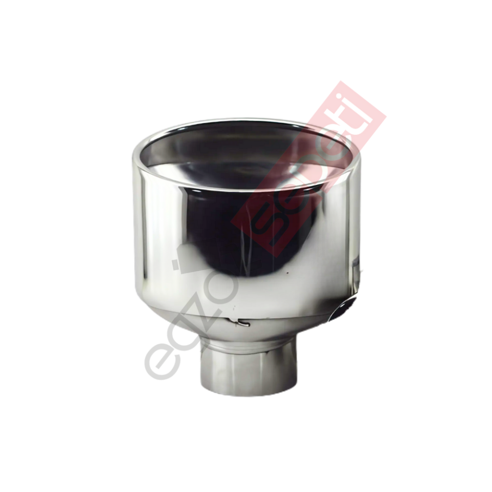 Krom Egzoz Ucu Sol Taraf 304 Kalite Oval Çap Ölçüsü 80x140mm