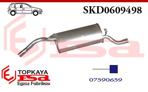 Skoda Felcia Arka Susturucu Borulu 1.3 / 1.6İ Hb 1994 > 2001