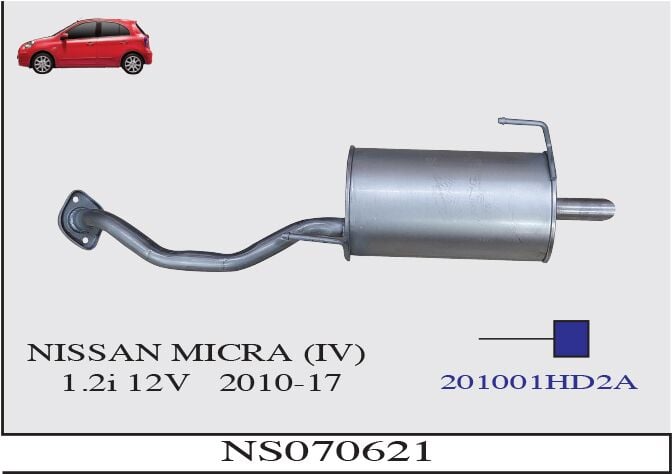 Nissan Micra 4 1.2İ 12V Arka Susturucu 2010 > 2017