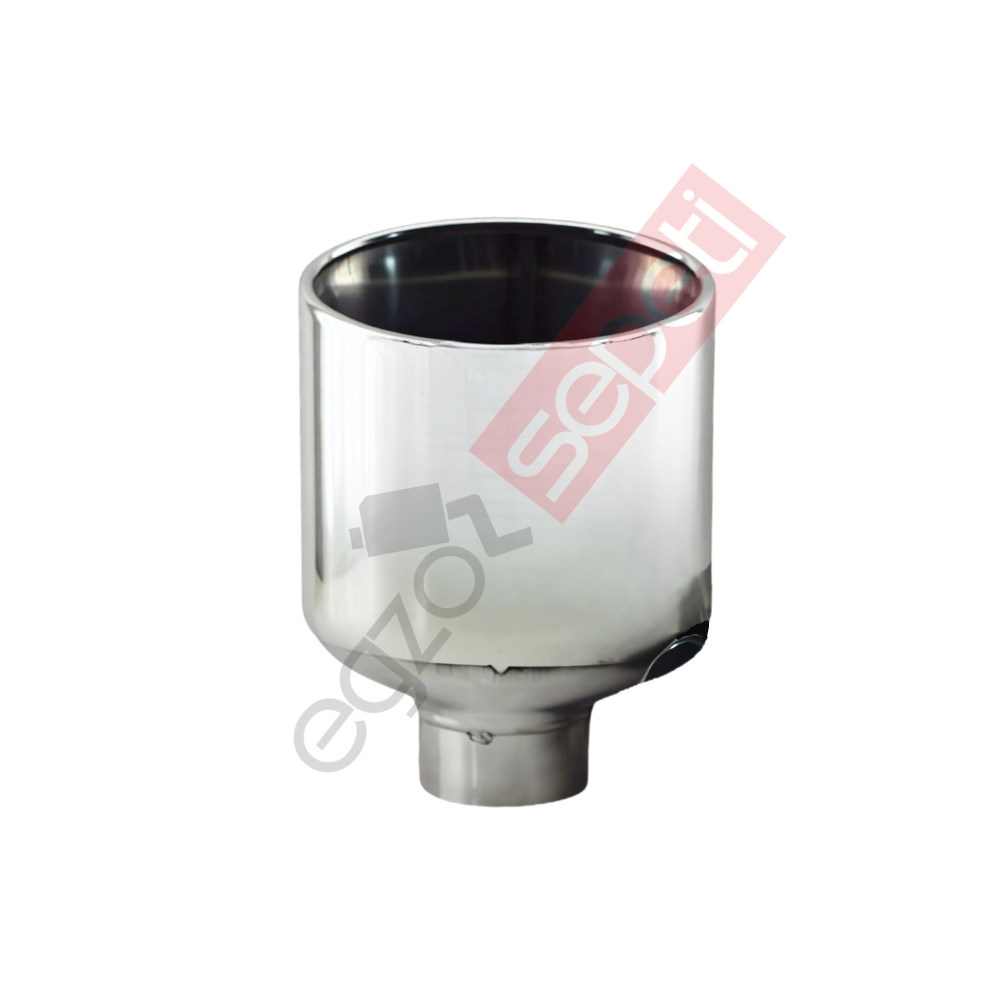 Krom Egzoz Ucu Sol Taraf 304 Kalite Oval Çap Ölçüsü 80x140mm