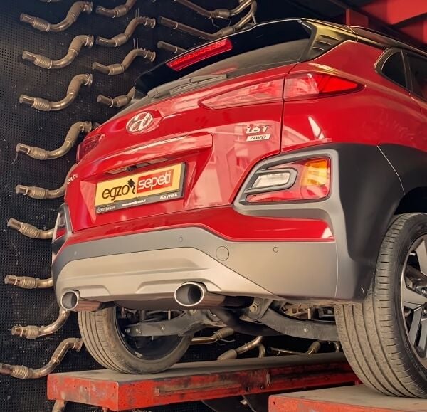 Hyundai Sag Ve Sol Egzoz Çıkılarını Aktif Etmek İçin Özel Üretim Susturucu