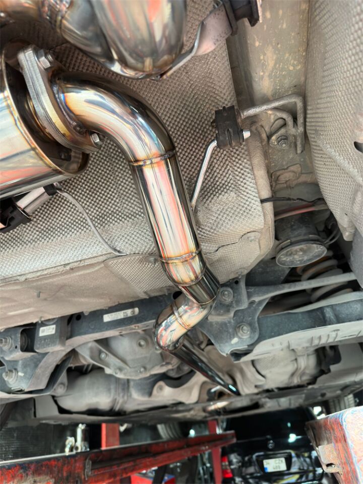 Bmw F30 3.16 / 3.20 Krom Borular Ve 1 Adet Krom Flanşlı Varex