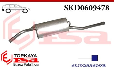 Skoda Felcia Arka Susturucu Borulu 1.6İ Sw 75-68 Hp 1994 > 2001