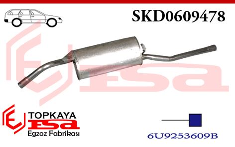 Skoda Felcia Arka Susturucu Borulu 1.6İ Sw 75-68 Hp 1994 > 2001