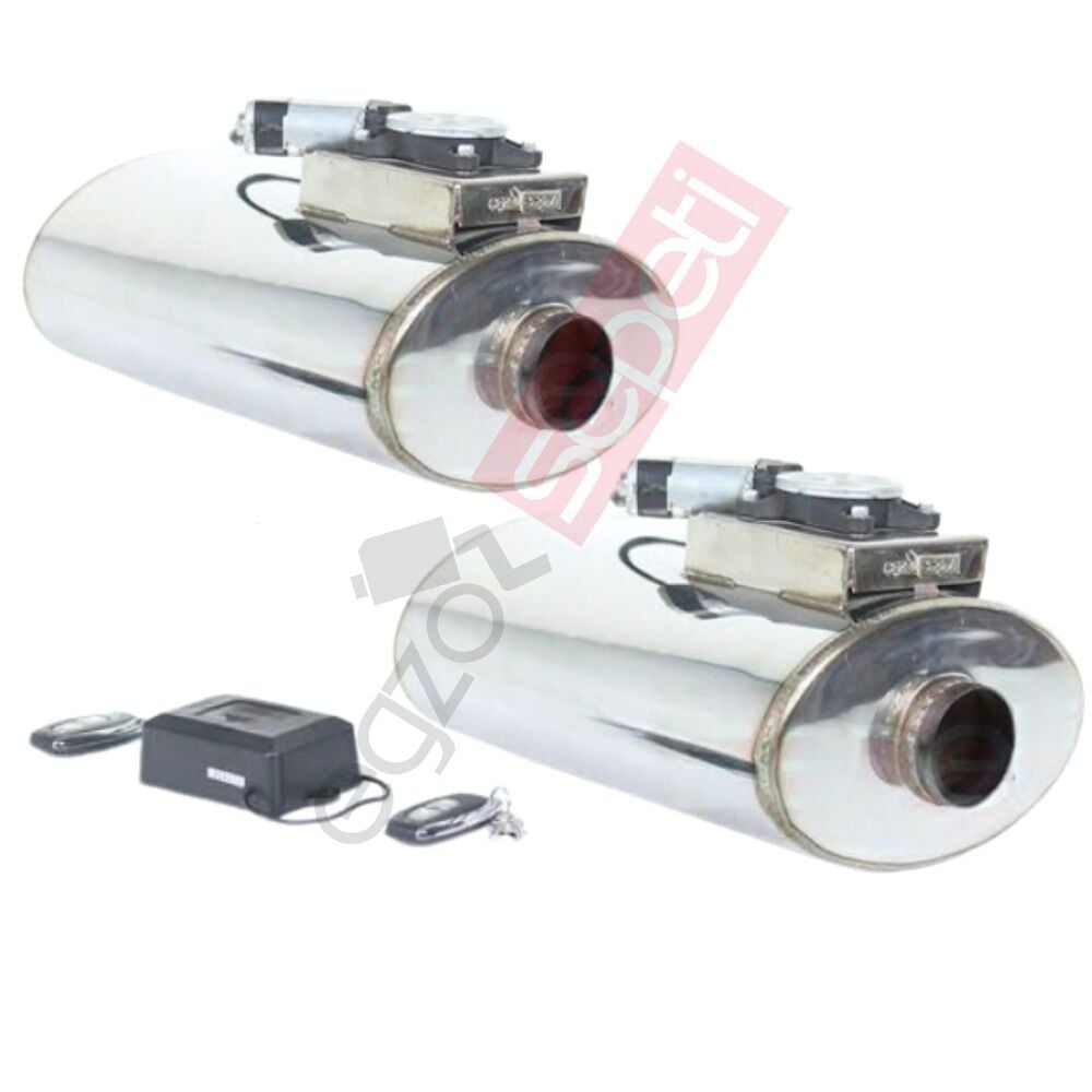 2 Adet Varex Kumandalı Egzoz 60 mm + Uzaktan Kumanda Beyni Çift Anahtarlı