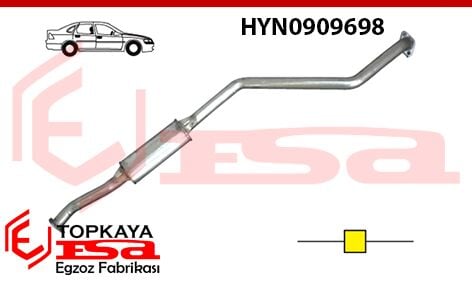 Hyundai Sonata 2.0 Orta Susturucu Borulu Tekli