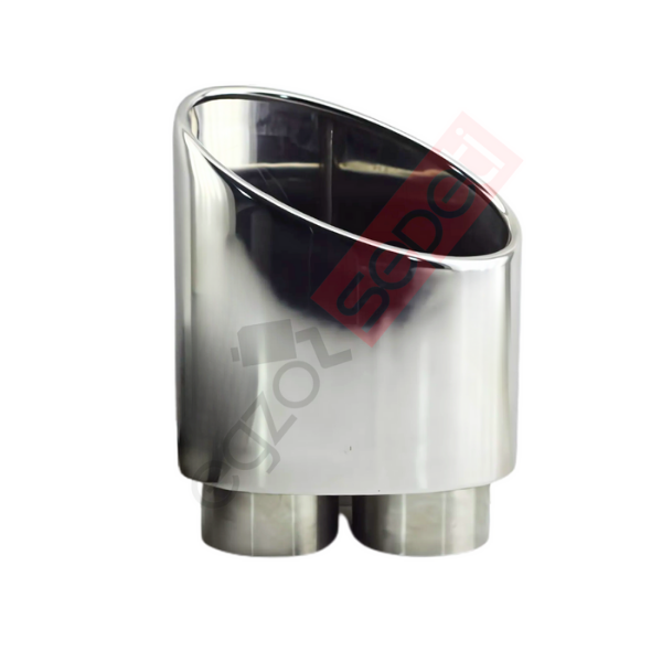 Krom Egzoz Ucu Sağ Taraf 304 Kalite Oval Çap Ölçüsü 80x140mm