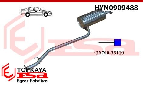 Hyundai Sonata 2.0İ 16V Arka Susturucu Borulu 1999-2002