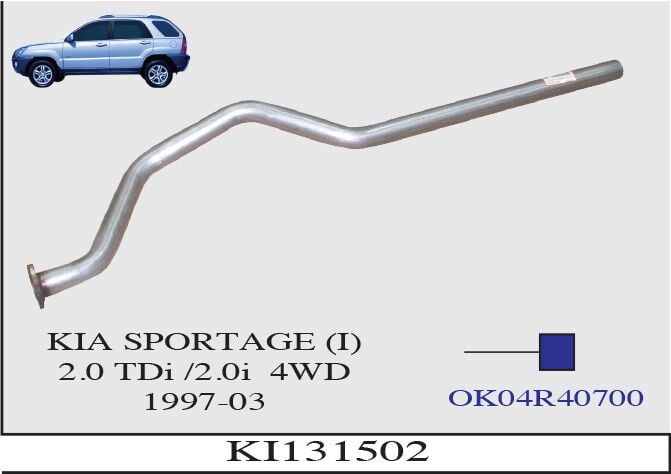 Kia Sportage 1 2.0 Tdi /2.0İ 4Wd Çıkış Borusu 1997 > 2003