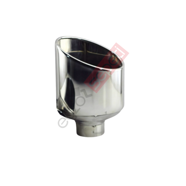 Krom Egzoz Ucu Sağ Taraf 304 Kalite Oval Çap Ölçüsü 8X14 Cm