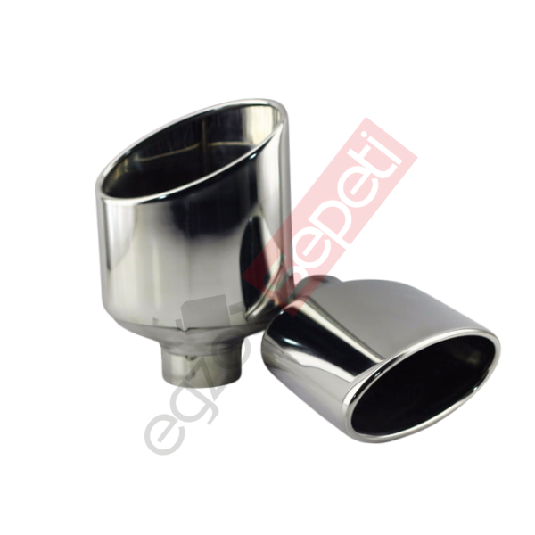 Krom Egzoz Ucu Sağ Ve Sol Taraf 304 Kalite Oval Çap Ölçüsü 8X14 Cm