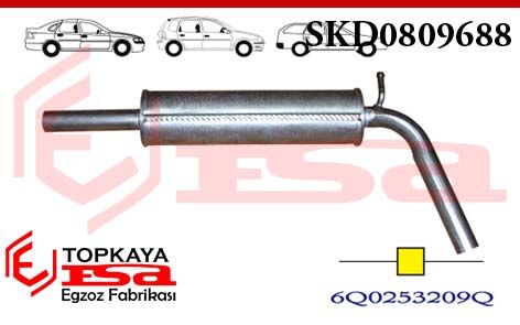 Skoda Fabia Orta Susturucu Borulu 1.9 Sdi Sw 2001 > ...