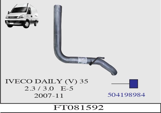Iveco Daily 5 35 2.3 / 3.0 E5 Çıkış Boru 2007 > 2011