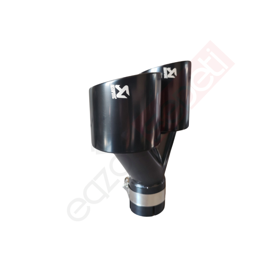 Akrapoviç Egzoz Ucu 100 MM Krom Siyah Çiftli Sag İthal