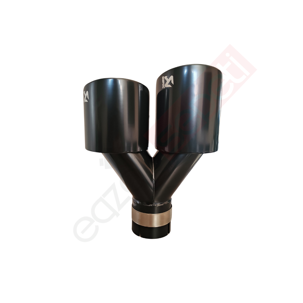 Akrapoviç Egzoz Ucu 100 MM Krom Siyah Çiftli Sag İthal