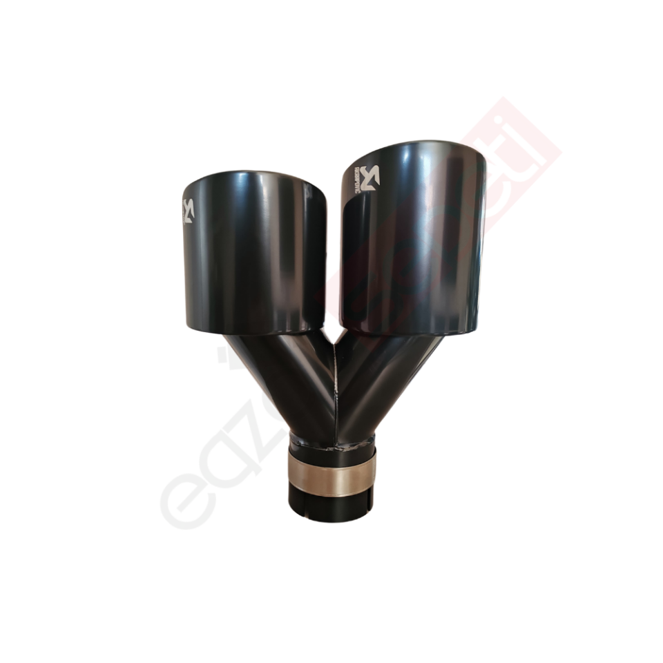 Akrapoviç Egzoz Ucu 100 MM Krom Siyah Çiftli Sag İthal